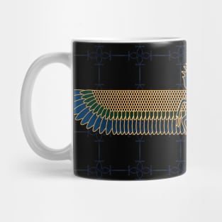 Gold & Blue Egyptian Scarab Mask Mug